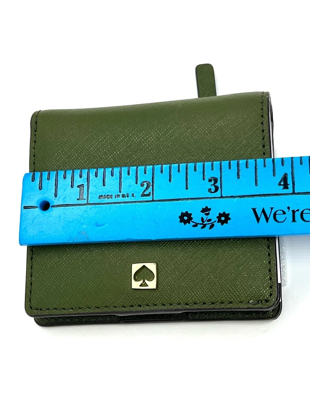 Kate Spade Kayla Small L-Zip Bifold Wallet Sapling Green Leather NWT